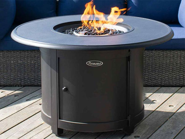 carbon collection flame table round